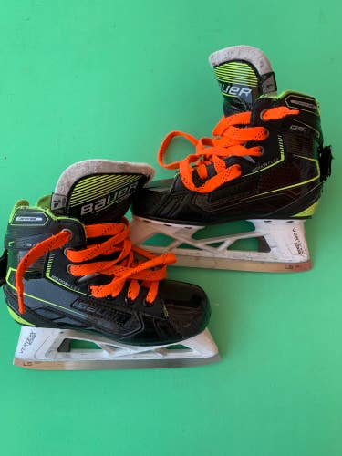 Used Junior Bauer GSX Hockey Goalie Skates | Size 1