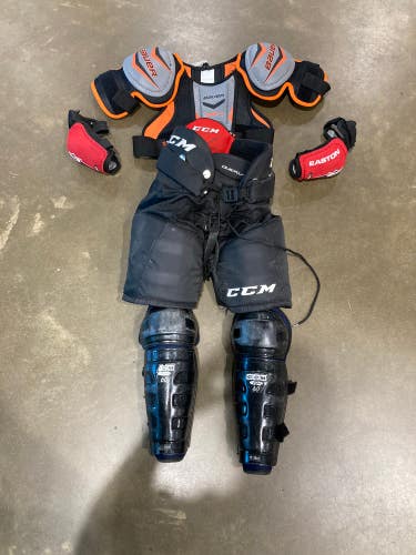 Used Youth Bauer Starter Kit (Shoulder Pads, Pants, Shins, Elbows)