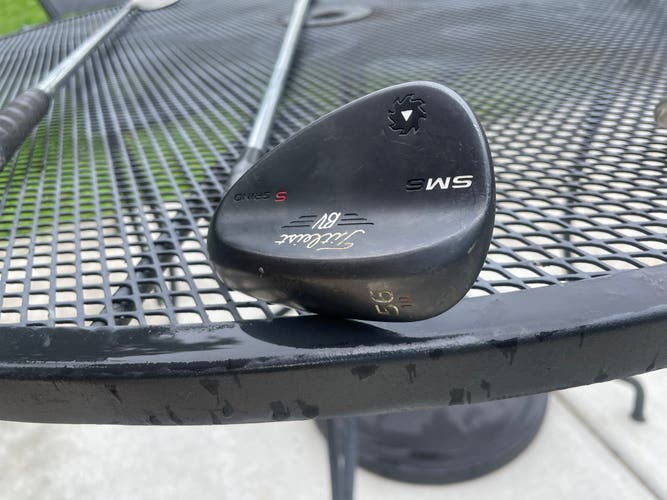 Used Men's Titleist Vokey SM6 Jet Black Right Handed Wedge Wedge Flex 56 Degree Steel Shaft