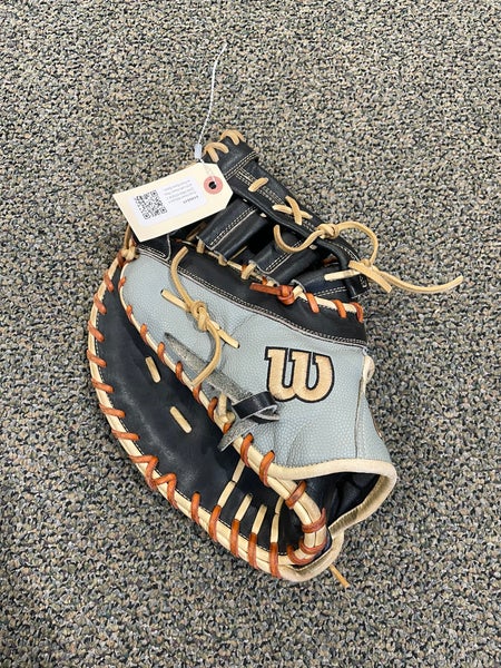 Gray Used Wilson A2000 1620 Left Hand Throw First Base Baseball Glove 12.5"