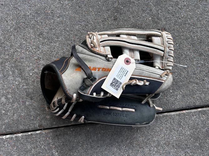 Gray Used Adult Easton Mako Pro Series Right Hand Throw Baseball Glove 12.75"