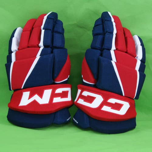 New CCM Hockey Tacks X F 80 (HGXF80) Gloves 14"-Navy/Red/White