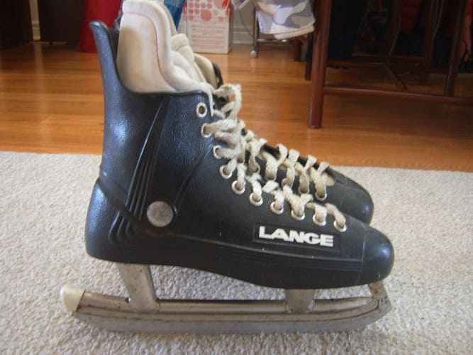 Hockey Skates-Vintage Good Condition 1960s-70s' Lange Senior Ice Hockey Skates sz 8.5