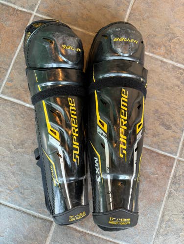 Used Senior Bauer Supreme TotalOne MX3 Shin Pads 17"