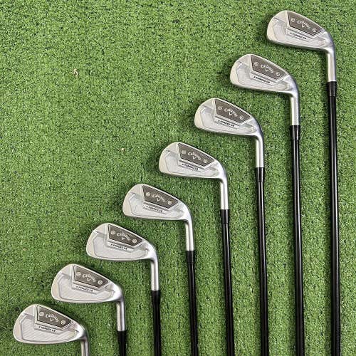 Callaway X Forged CB 21 3-PW Iron Set Extra Stiff TX Flex MMT Graphite -1/2”