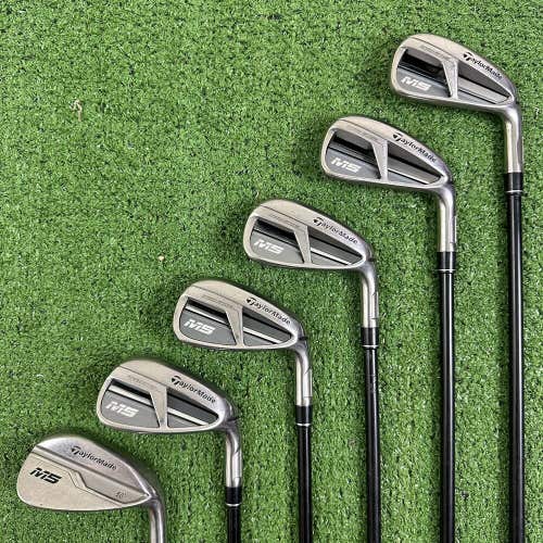 Taylormade M5 Iron Set 6-PW AW Regular Flex Fujikura Atmos 6R Graphite RH