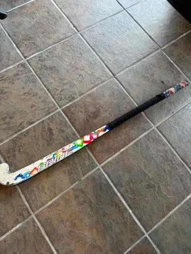 White Used Brine Field Hockey Stick 35