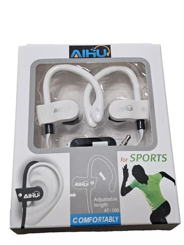 New Sports Earbuds - 3.5mm Jack - Comfortable Fit, White Color