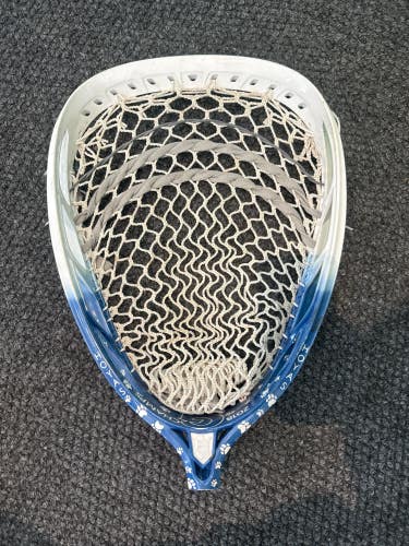 Custom-Dyed Georgetown Blue Used Goalie Brine Eraser 2 Strung Head