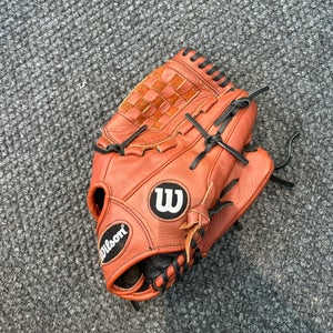 Brown Used Kid Pitch (9YO-13YO) Wilson A550 Right Hand Throw Pitcher's Baseball Glove 12"