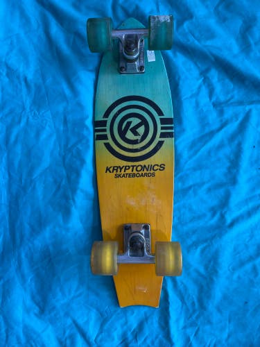 Yellow Used Kryptonics Penny Board