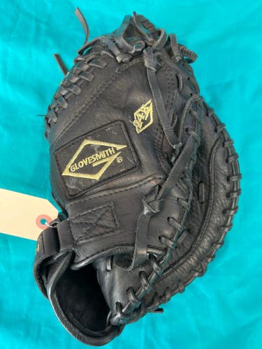 Black Used Right Hand Throw Glove Smith Proffesional Catcher's Baseball Glove 32"