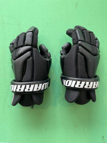 Black Used Warrior Lacrosse Gloves Extra Small