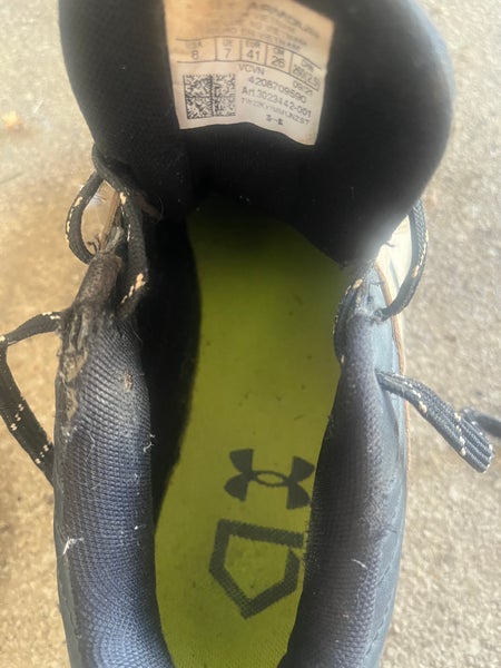 Under Armour Black Used Size 8.0 (Women's 9.0) Men's Under Armour Low Top Molded Cleats
