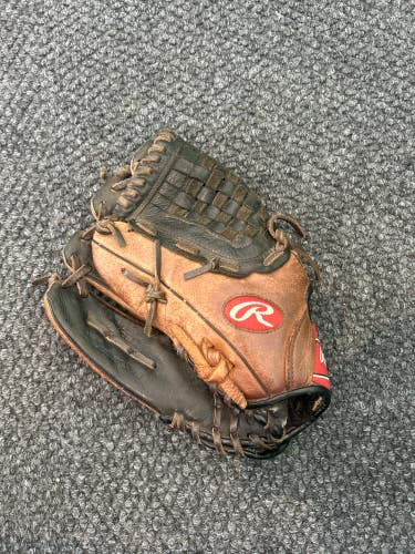 Brown Used Kid Pitch Rawlings Premium Series Left Hand Throw Pitcher's Baseball Glove 11.5