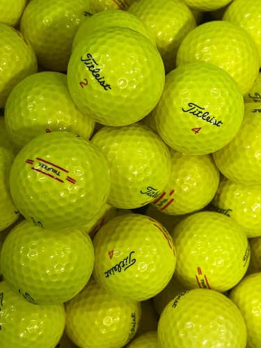 24 Near Mint Yellow Titleist TruFeel  AAAA Used Golf Balls