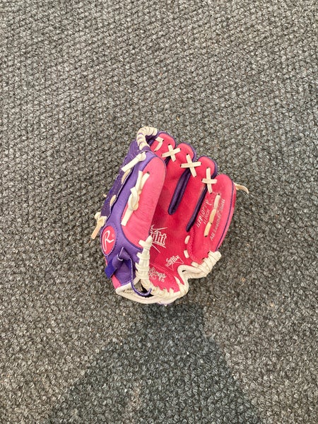 Purple Used Rawlings Highlight Right Hand Throw Softball Glove 10"