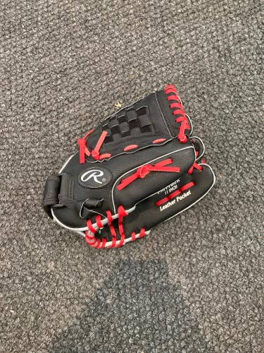 Black Used Rawlings Playmaker Series Right Hand Throw Baseball Glove 11"