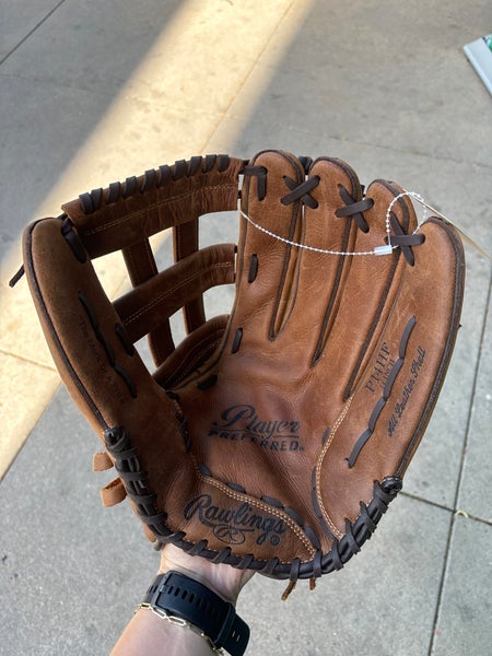 Brown Used Rawlings Player Preferred Right Hand Throw Softball Glove 14"
