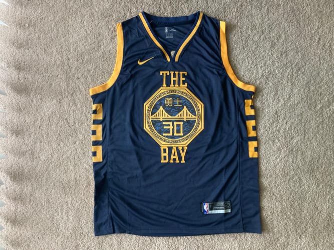 NEW - Mens Stitched Nike NBA Jersey - Steph Curry - Warriors - M-XXL