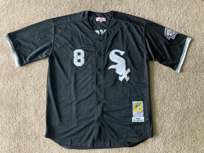 NEW - Mens Stitched Mitchell & Ness Bo Jackson MLB Jersey - Chicago White Sox - XL