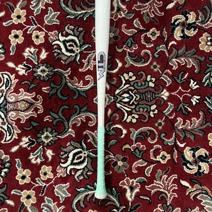 WOOD BASEBALL BAT MAINE MAPLE 34/31 ALL WHITE TEAL TAPE