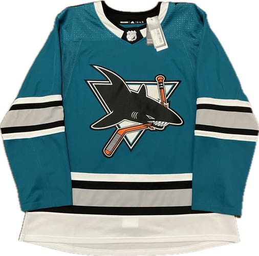 NWT San Jose Sharks 30th Anniversary Blank Adidas NHL Hockey Jersey Size 54