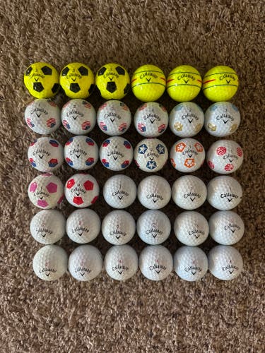 Used Callaway 36 Pack (3 Dozen) Chrome Soft Balls