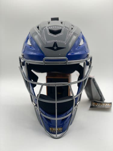 New All Star MVP2500 Catcher's Mask Grey Blue