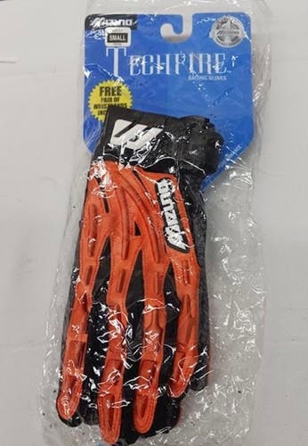 NEW Orange Mizuno Techfire Batting Gloves