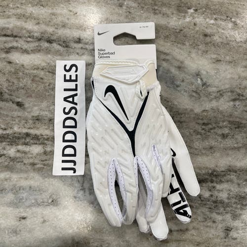 Nike Superbad 6.0 Alpha Logo Football Gloves White DJ7796-102 Men’s Sz XL NWT