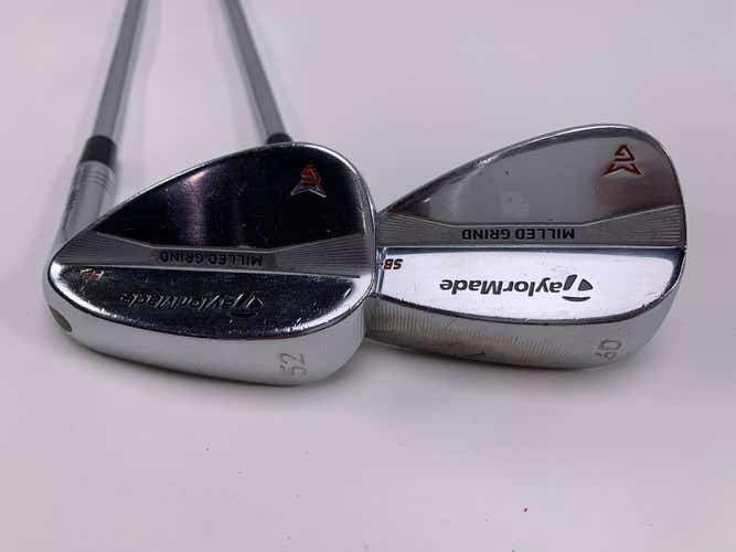 Taylormade Milled Grind Chrome Wedge Set 52* 9 | 60* 10 Wedge Steel +3/4" RH