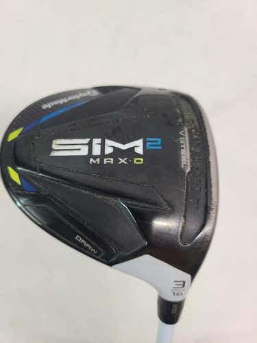 Used Taylormade Sim 2 Max-d 3 Wood Regular Flex Graphite Shaft Fairway Woods