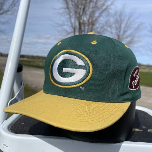 Vintage Green Bay Packers Football Strapback Hat Cap 90s Rare