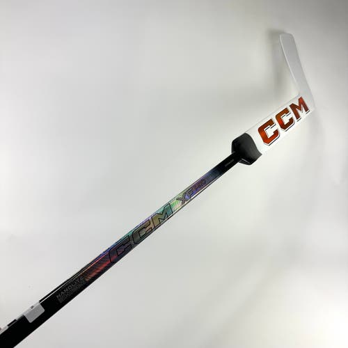 New Regular CCM XF Pro Goalie Stick | Orange Chrome | 26" Paddle | Custom P4 Curve | Gibson | M504