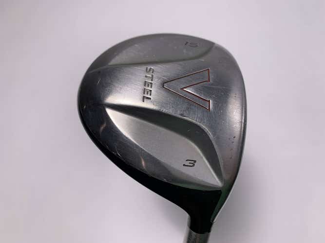 TaylorMade V Steel 3 Fairway Wood 15* MAS2 Stiff Graphite Mens RH Midsize Grip