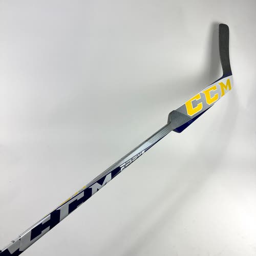 New Regular CCM EFlex 5 Pro Goalie Stick | Gold Blue | 26" Paddle | P4 Curve | Hofer | M526