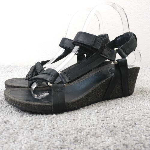 Teva Ysidro Sandals Womens 7 Comfort Shoes Slingback Black Universal Wedge