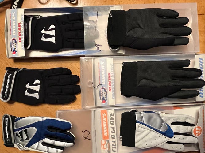 Lacrosse gloves lot of 3 girls