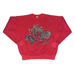 Vintage 90s Paris Sport Club Graphic Crewneck Sweatshirt Rare Size Large