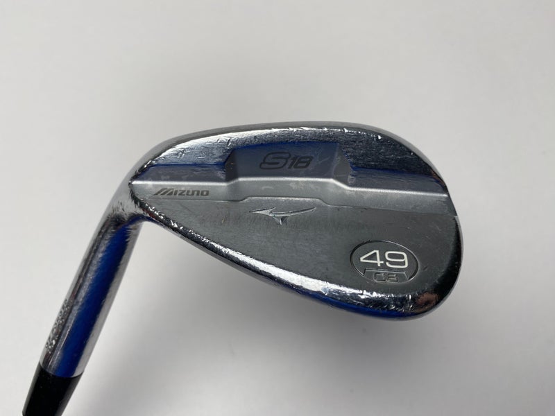 Mizuno S18 White Satin Gap Wedge GW 49* 6 Bounce Dynamic Gold Wedge LH