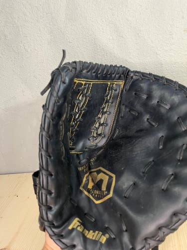 Black Used Franklin Fieldmaster Right Hand Throw Baseball Glove 12.5"