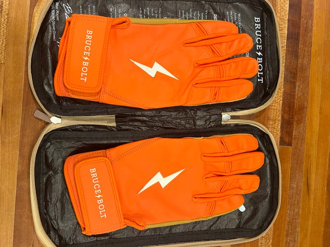 Bruce Bolt Batting Gloves Adult XL Orange