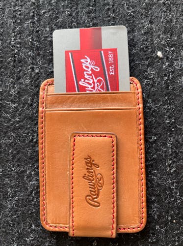 RAWLINGS STICH HANDCRAFTED WALLET WITH MONEY CLIP- DIII Baseball 2024