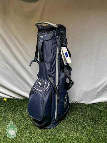 New With Tags Mizuno BR-D3 4-Way Stand Golf Bag Blue 9 Pockets with Rainhood