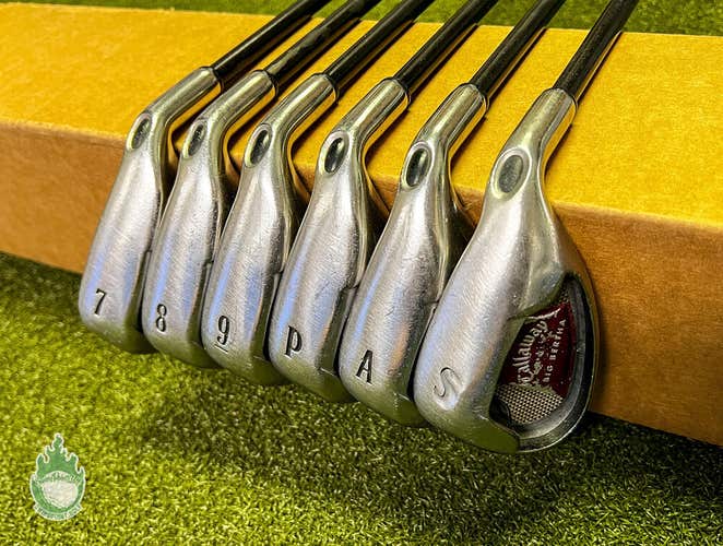 Used RH Callaway Big Bertha 2008 Irons 7-PW/AW/SW 75g Regular Graphite Golf Set