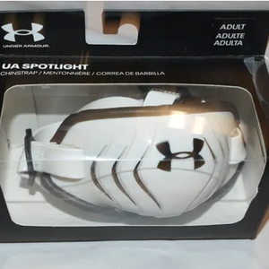 Under Armour Spotlight Adult Chinstrap, White (open box) x7