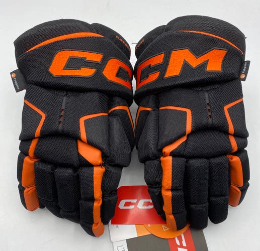 NEW CCM Tacks AS-V Gloves, Black/Orange, 11”