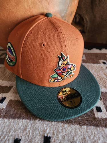 Arizona Coyotes Phoenix Coyotes New Era Inaugural Season Fitted Hat Sz 7 1/8