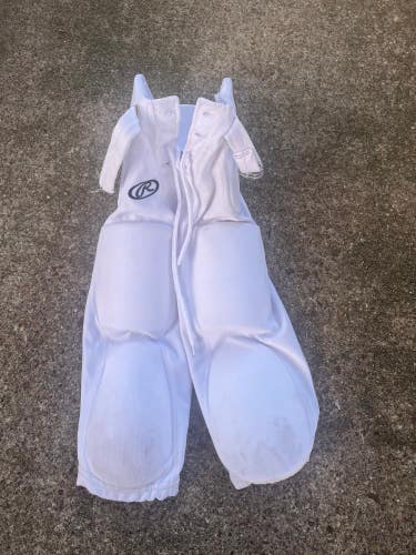 Used Rawlings Football Pants, White, Youth Medium A R7 S2 L1